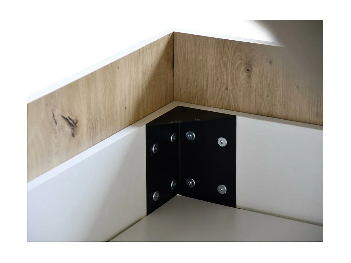 POEFBED Stella 166/211/108 zwart/grijs