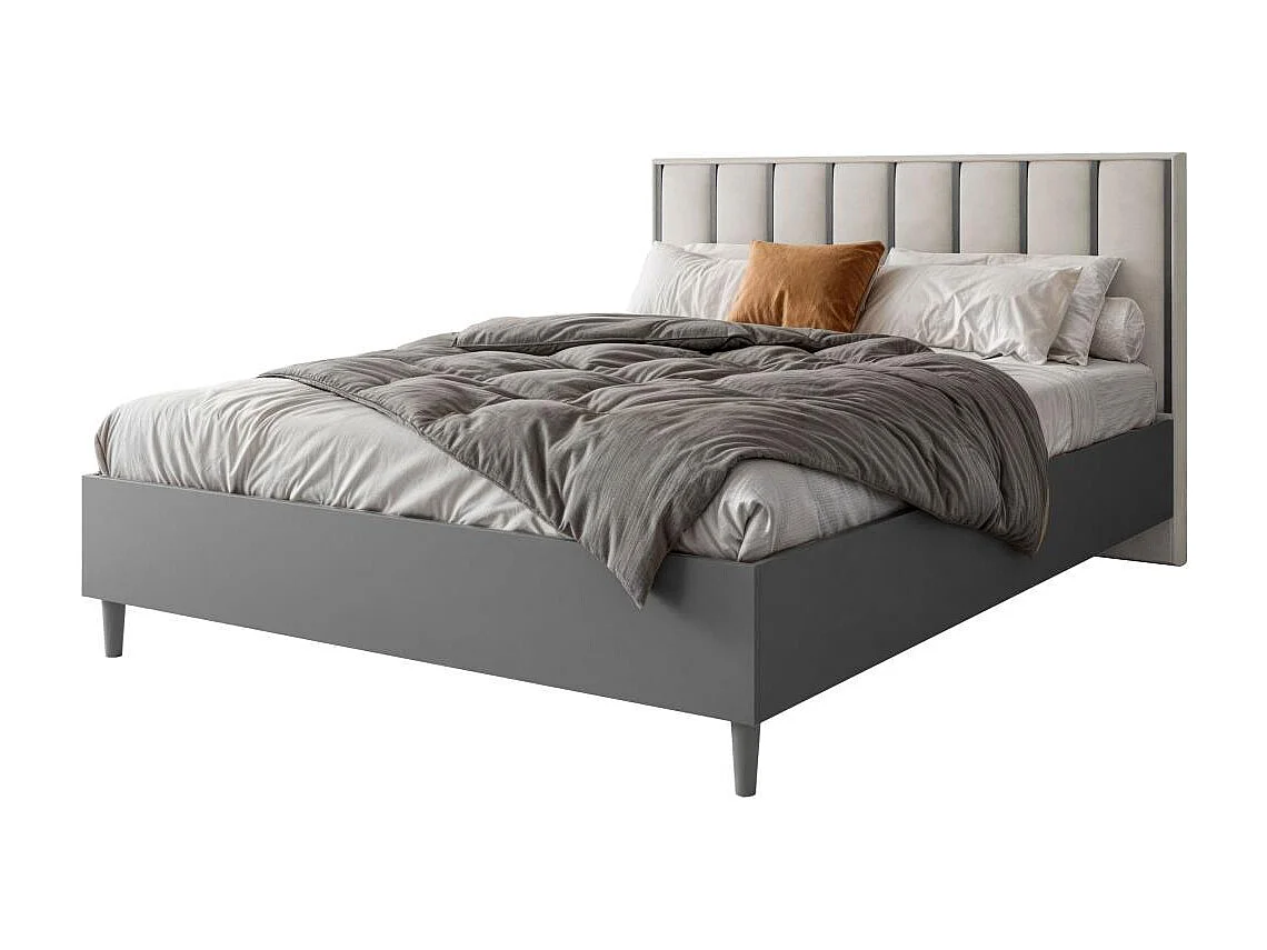 LIT COUCHÉ Stella 166/211/108 avec 2 tables de nuit beige