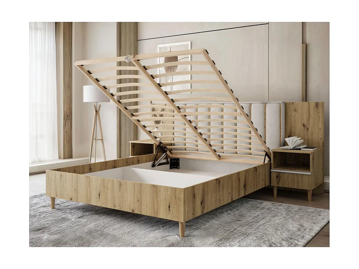 LIT COUCHÉ Stella 166/211/108 chêne Artisan/beige