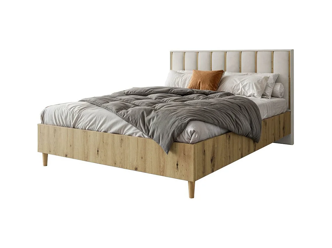 LIT COUCHÉ Stella 166/211/108 chêne Artisan/beige