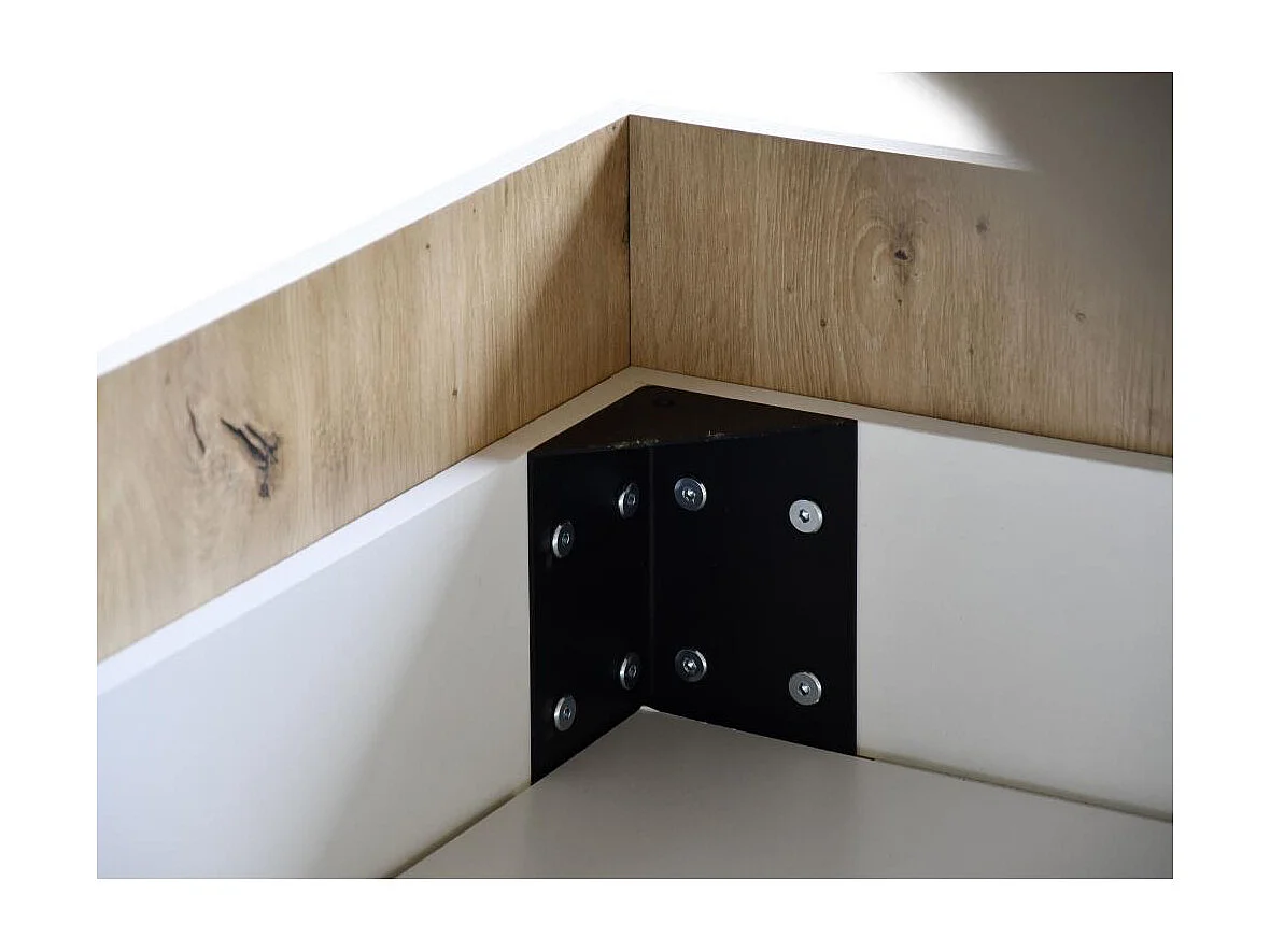 POEFBED Stella 166/211/108 eiken Artisan/beige