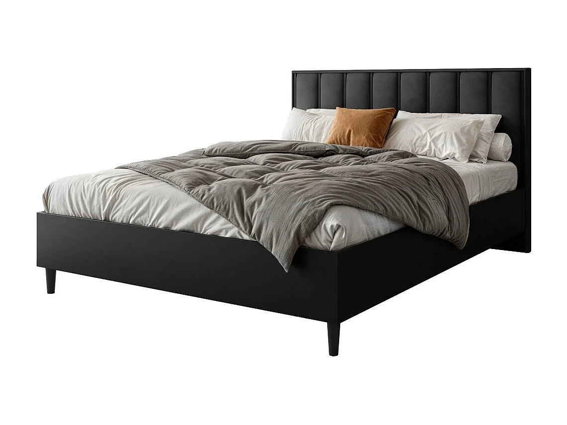 LIT COUCHÉ Stella 166/211/108 noir/noir