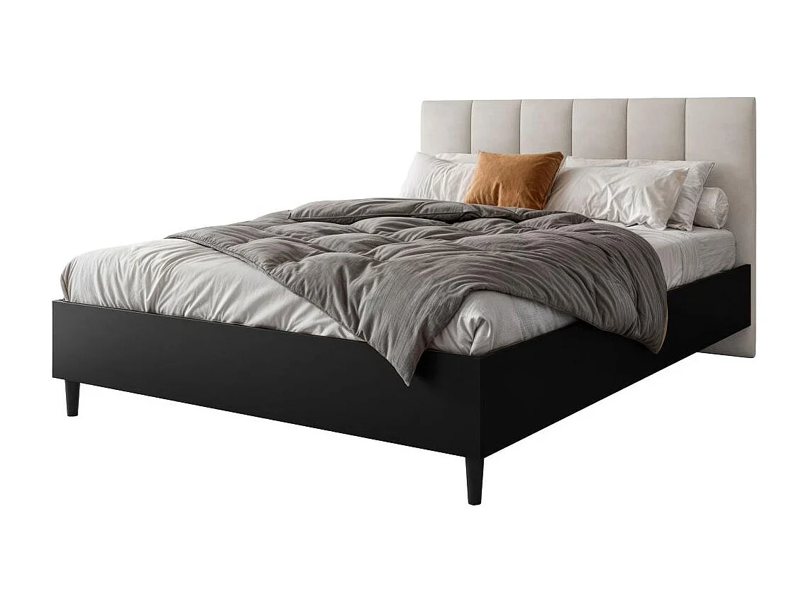 LIT COUCHÉ Lectus 166/211/108 avec 2 tables de nuit beige