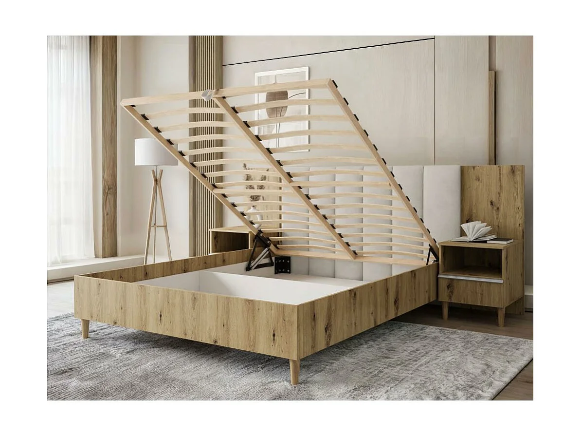 LIT COUCHÉ Lectus 166/211/108 noir/beige