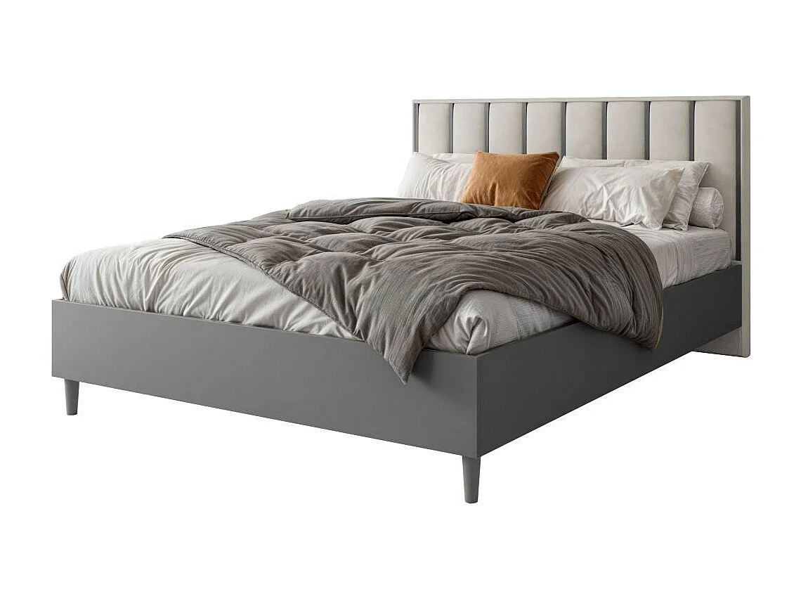 LIT COUCHÉ Stella 166/211/108 avec 1 table de nuit beige