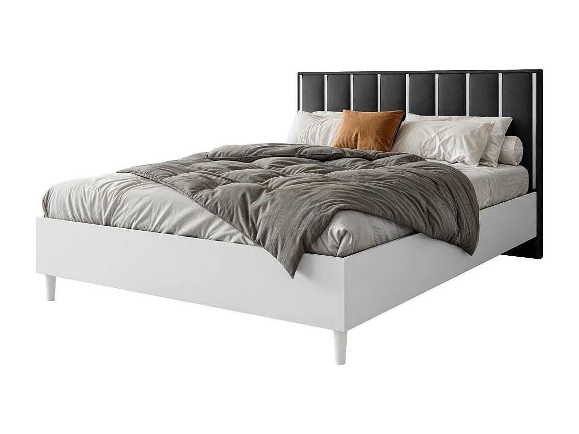 LIT COUCHÉ Stella 166/211/108 blanc/noir