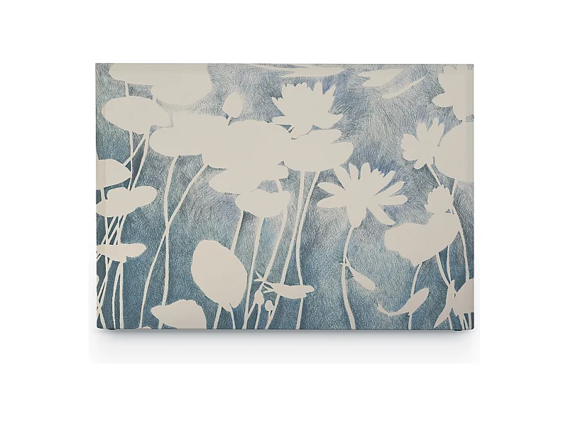 BELLECOUR LITERIE | Tête de lit déhoussable HAKU 140x110 cm | Coloris Bleu