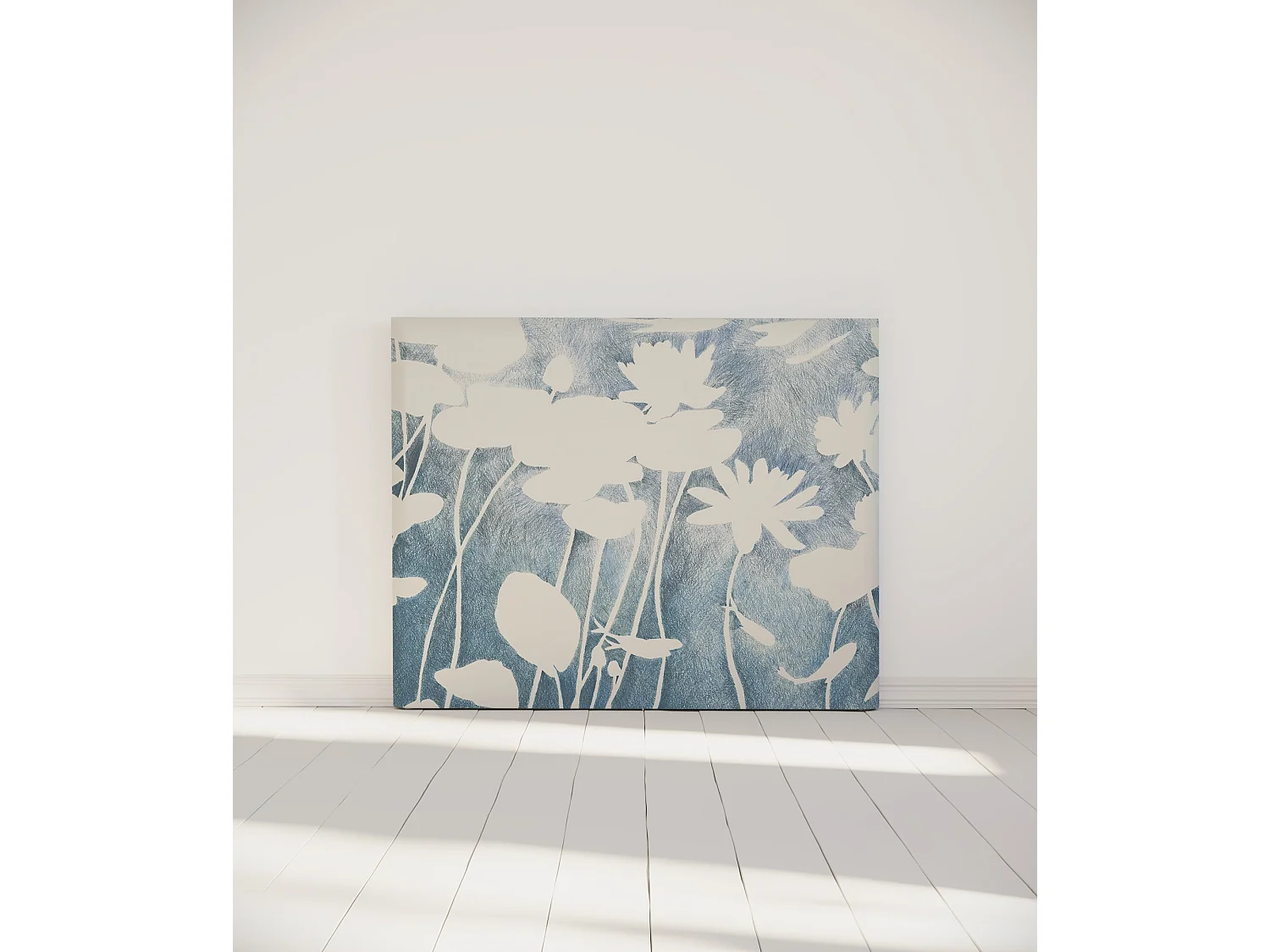 BELLECOUR LITERIE | Tête de lit déhoussable HAKU 140x110 cm | Coloris Bleu