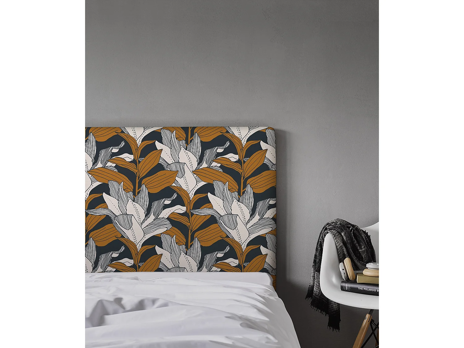 BELLECOUR LITERIE | Tête de lit déhoussable TONI 180x110 cm | Coloris Bleu