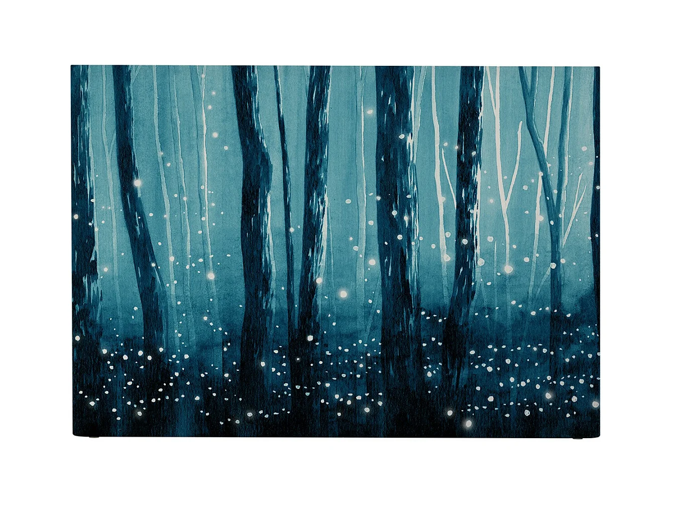BELLECOUR LITERIE | Tête de lit déhoussable LUCIOLES 180x110 cm | Coloris Bleu
