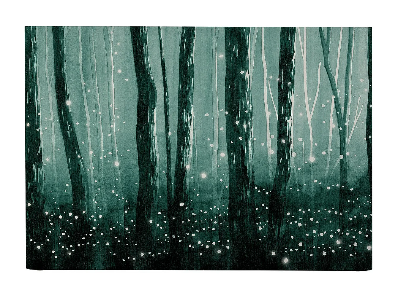 BELLECOUR LITERIE | Tête de lit déhoussable LUCIOLES 160x110 cm | Coloris Vert