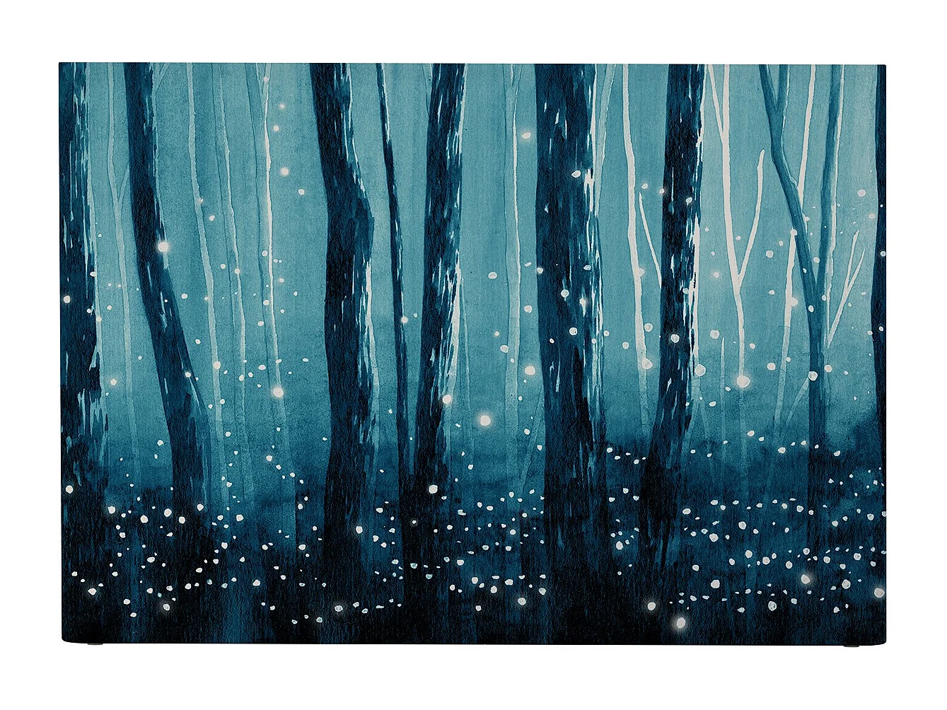 BELLECOUR LITERIE | Tête de lit déhoussable LUCIOLES 140x110 cm | Coloris Bleu