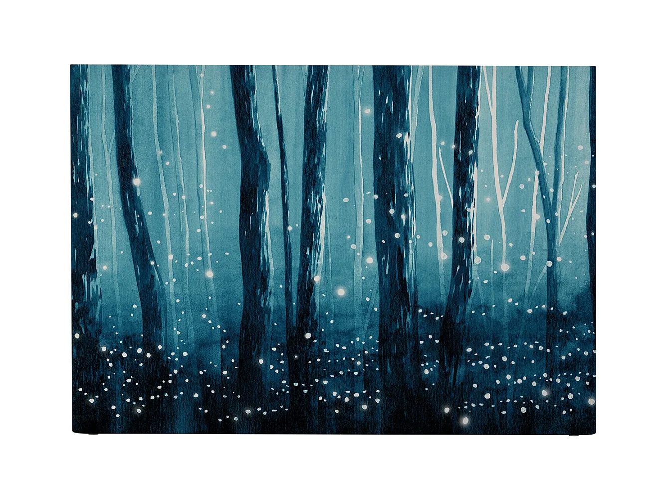 BELLECOUR LITERIE | Tête de lit déhoussable LUCIOLES 140x110 cm | Coloris Bleu