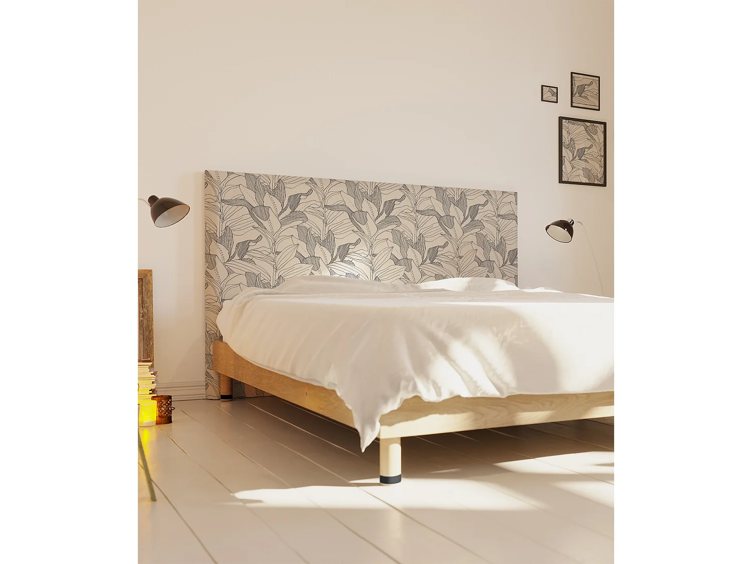 BELLECOUR LITERIE | Tête de lit déhoussable TONI 160x110 cm | Coloris Beige