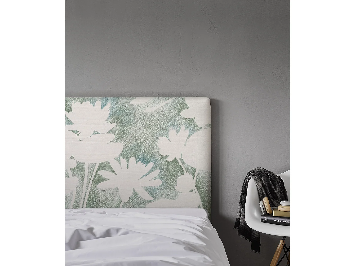 BELLECOUR LITERIE | Tête de lit déhoussable HAKU 160x110 cm | Coloris Vert