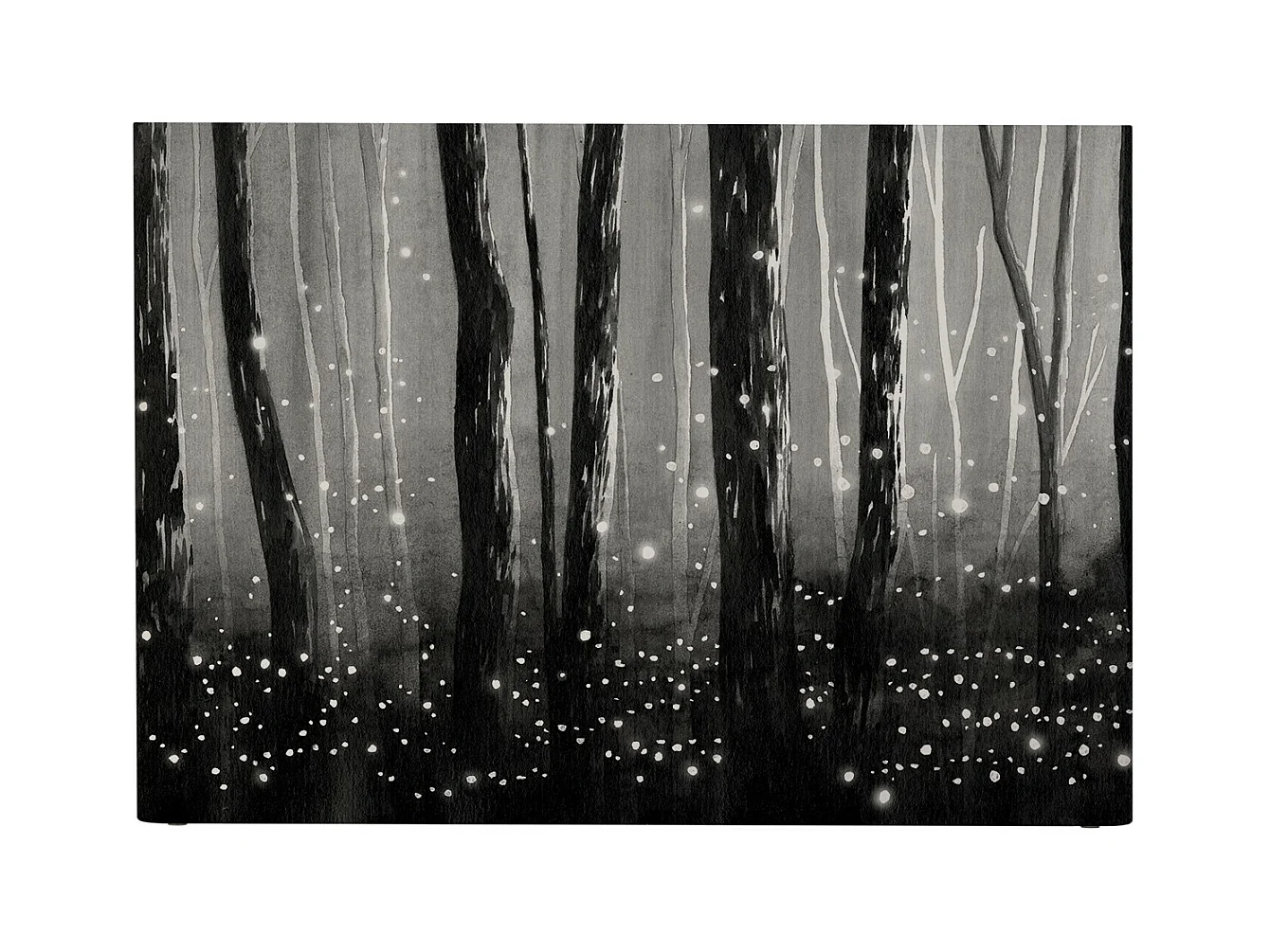 BELLECOUR LITERIE | Tête de lit déhoussable LUCIOLES 180x110 cm | Coloris Noir