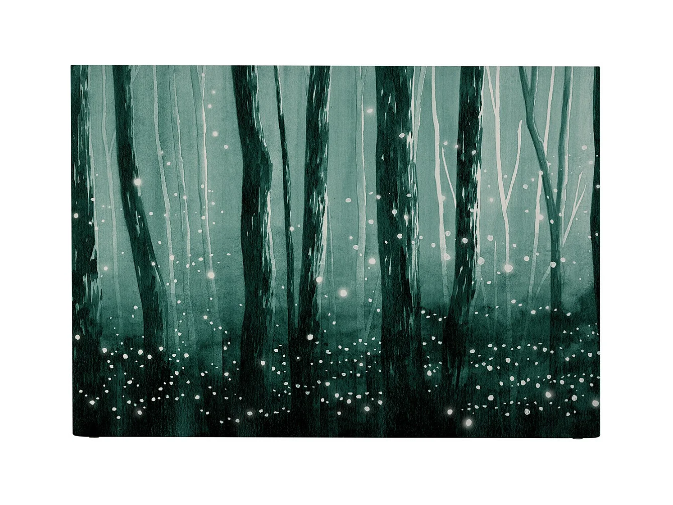 BELLECOUR LITERIE | Tête de lit déhoussable LUCIOLES 140x110 cm | Coloris Vert