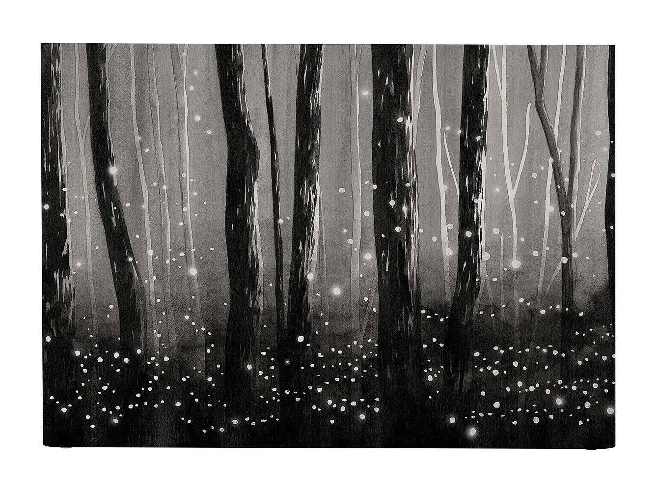 BELLECOUR LITERIE | Tête de lit déhoussable LUCIOLES 140x110 cm | Coloris Noir