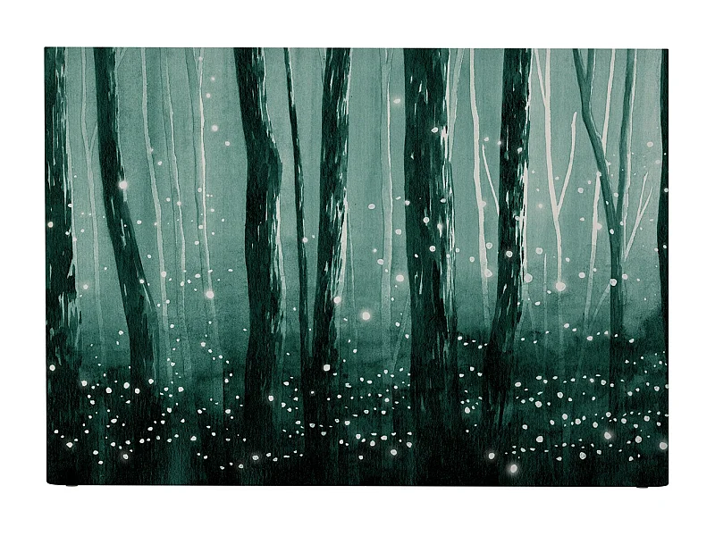 BELLECOUR LITERIE | Tête de lit déhoussable LUCIOLES 180x110 cm | Coloris Vert