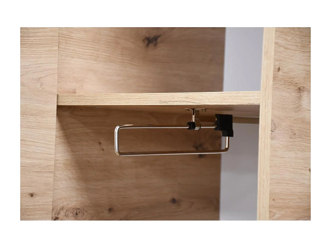 GARDEROBE Margaret XL 242/203/43 avec panneaux/lames/miroir rembourrés