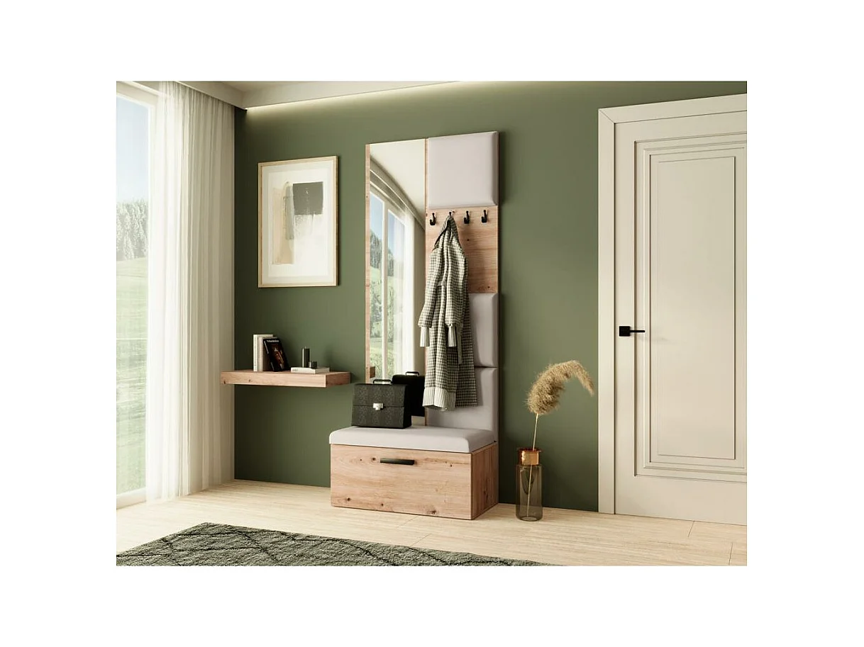 GARDEROBE Margaret III 81/203/43 mit gepolsterten Paneelen