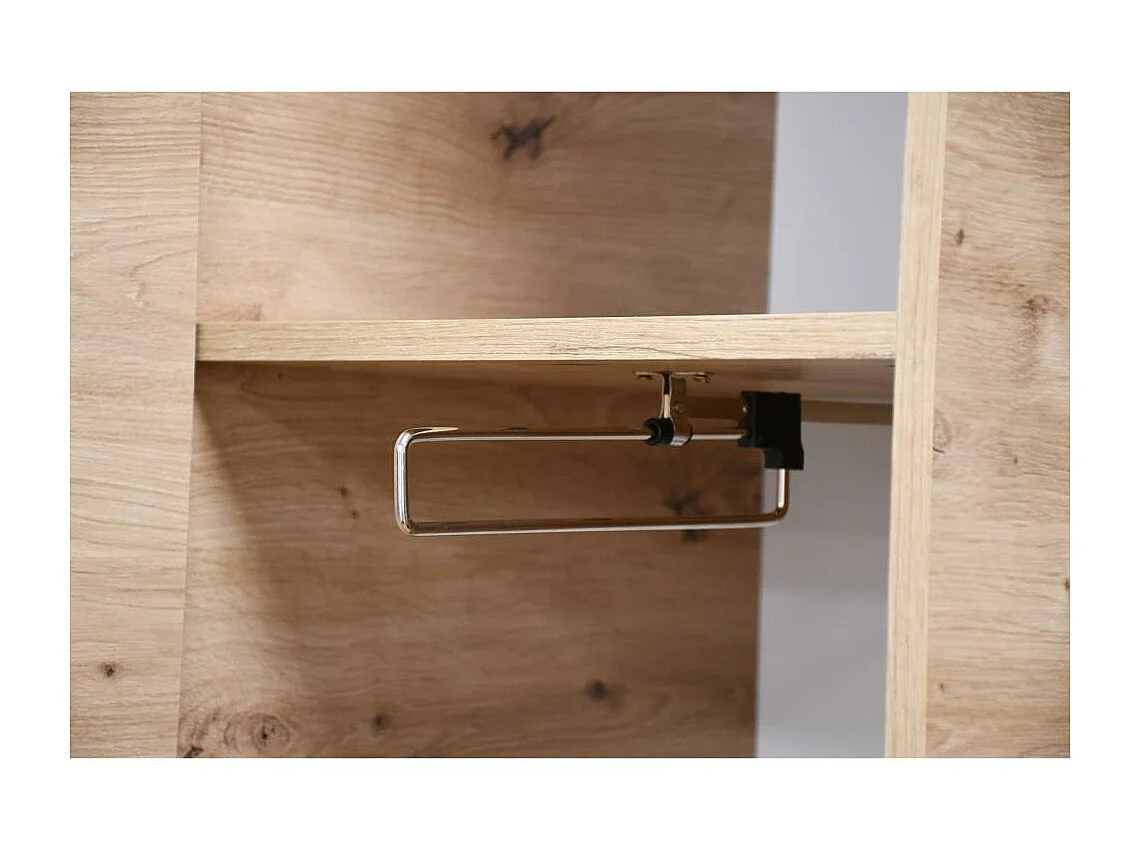 GARDEROBE Margaret XL 242/203/43 avec panneaux/lames/miroir rembourrés