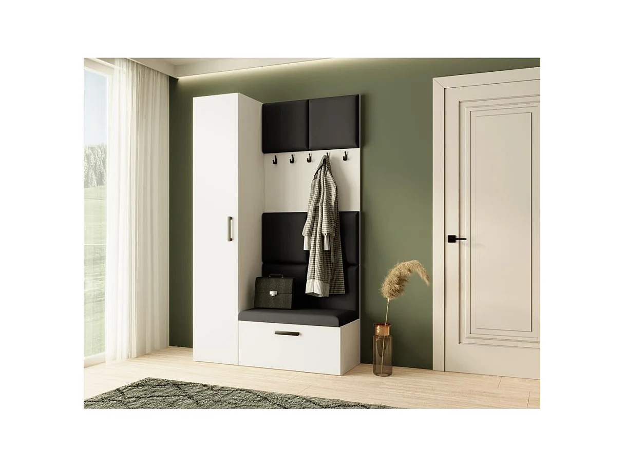 GARDEROBE Margaret I+IV 121/203/43 mit gepolsterten Paneelen