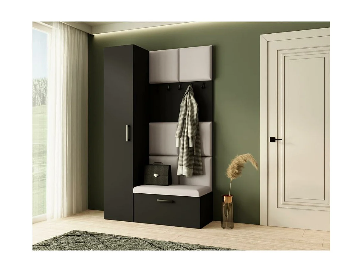 GARDEROBE Margaret I+IV 121/203/43 avec panneaux rembourrés