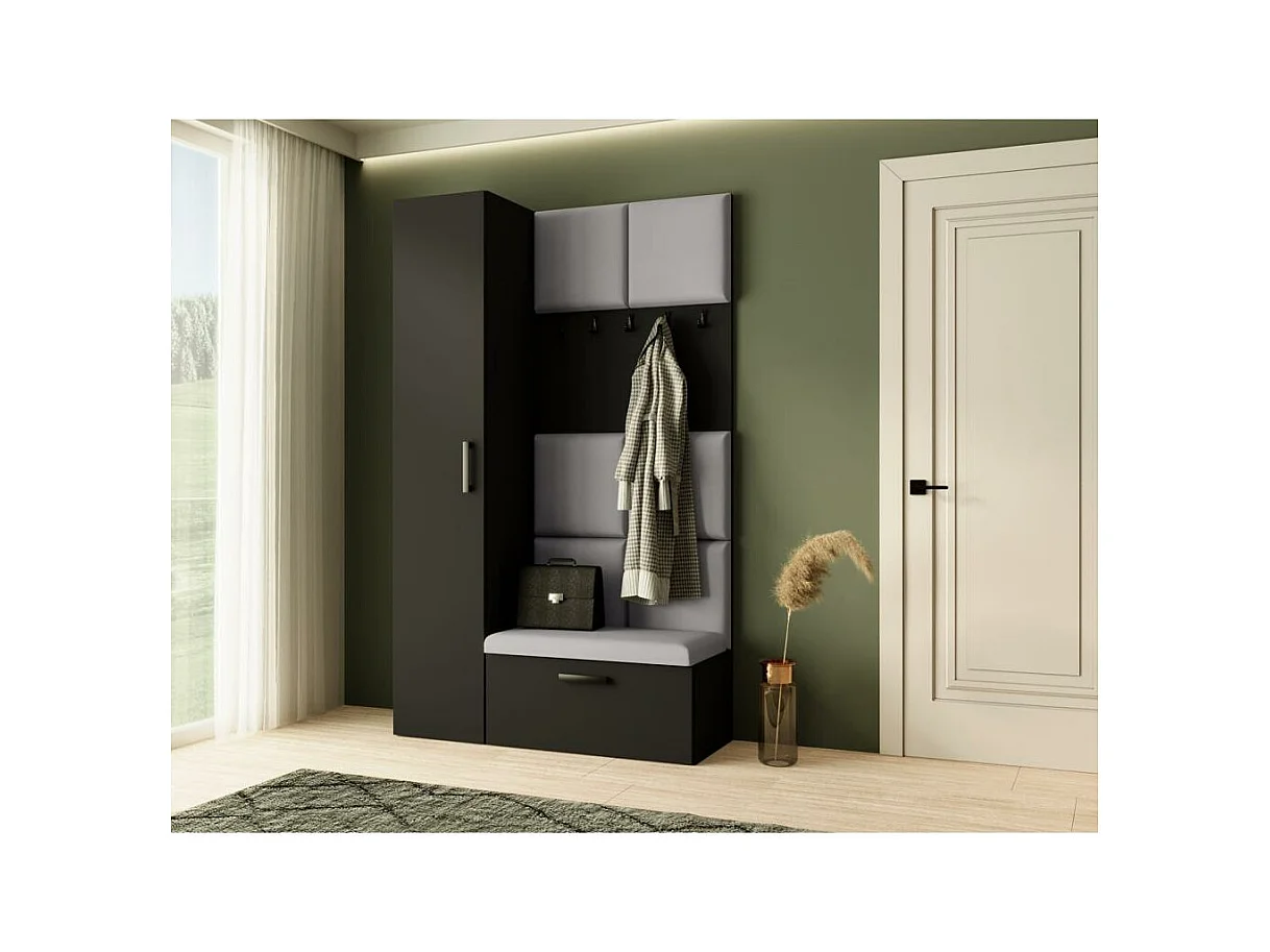 GARDEROBE Margaret I+IV 121/203/43 met gestoffeerde panelen