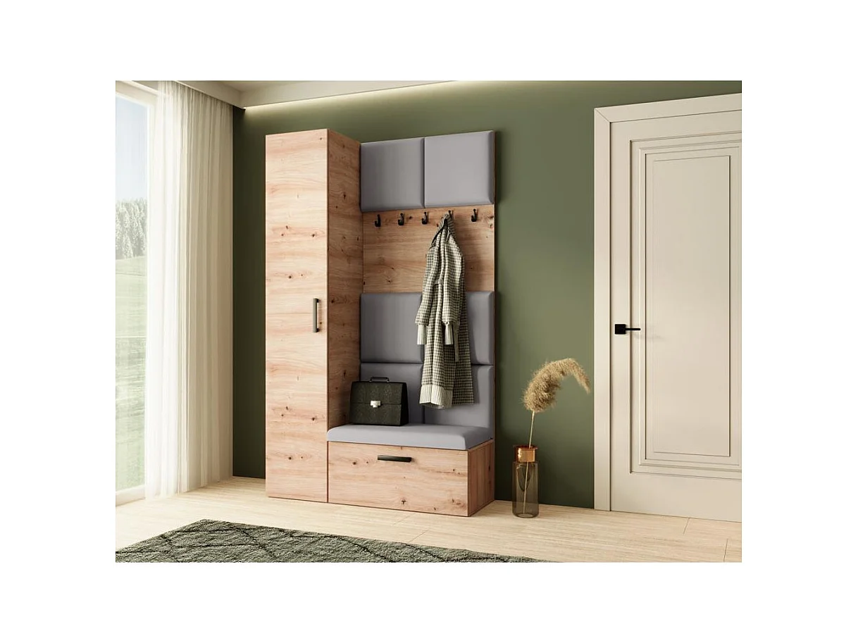 GARDEROBE Margaret I+IV 121/203/43 met gestoffeerde panelen