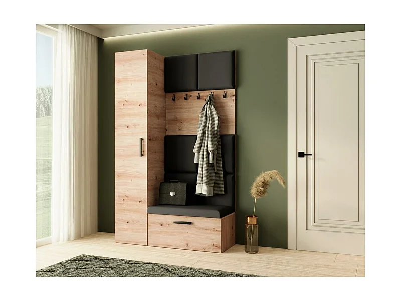 GARDEROBE Margaret I+IV 121/203/43 mit gepolsterten Paneelen