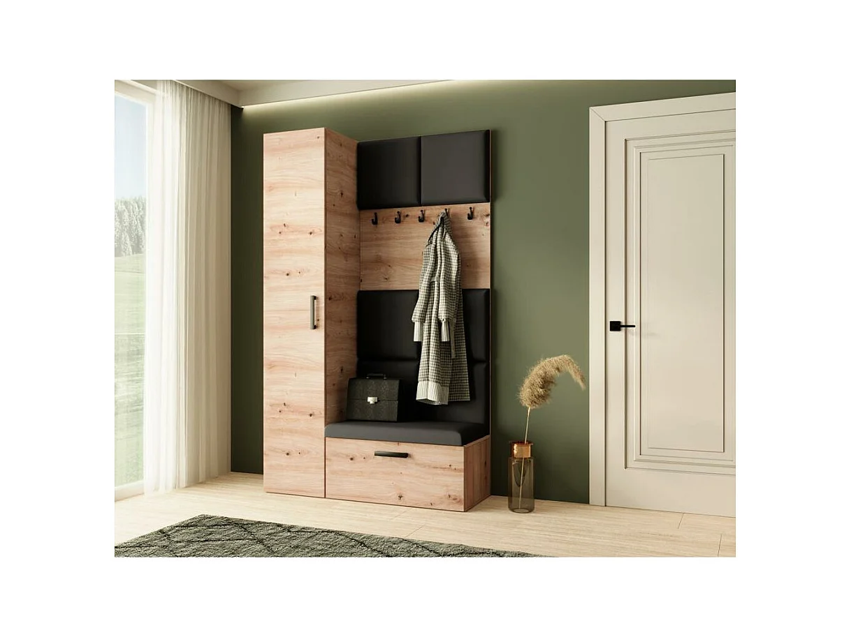 GARDEROBE Margaret I+IV 121/203/43 mit gepolsterten Paneelen