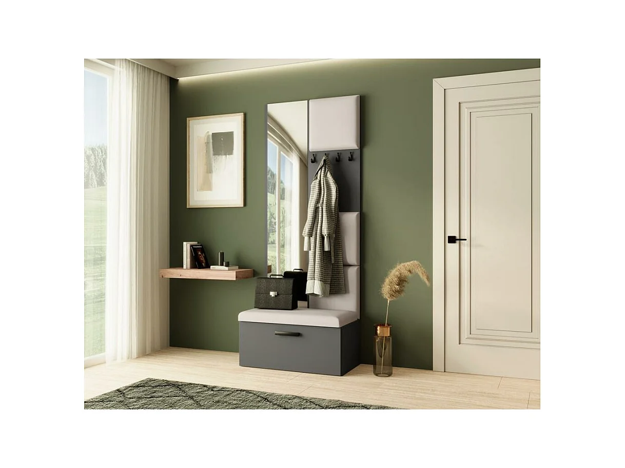 GARDEROBE Margaret III 81/203/43 mit gepolsterten Paneelen