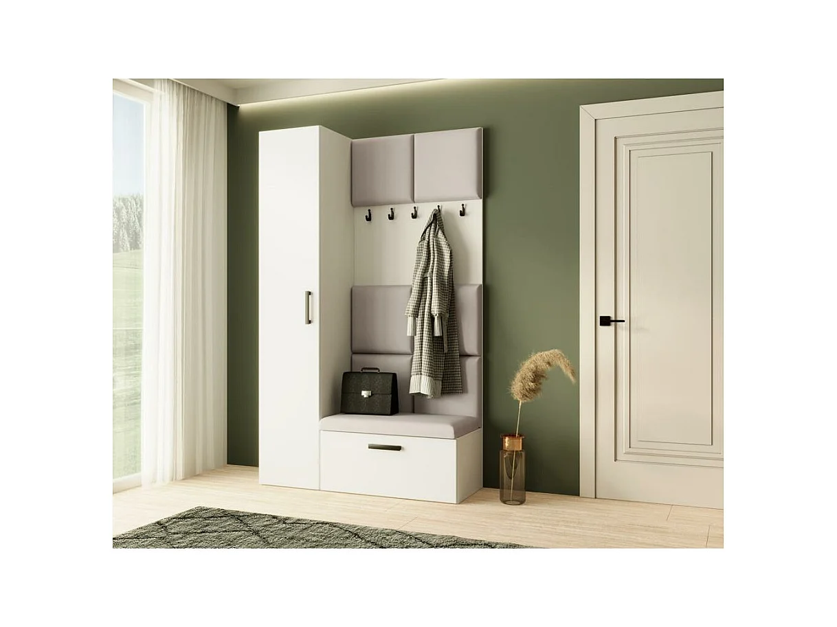GARDEROBE Margaret I+IV 121/203/43 met gestoffeerde panelen