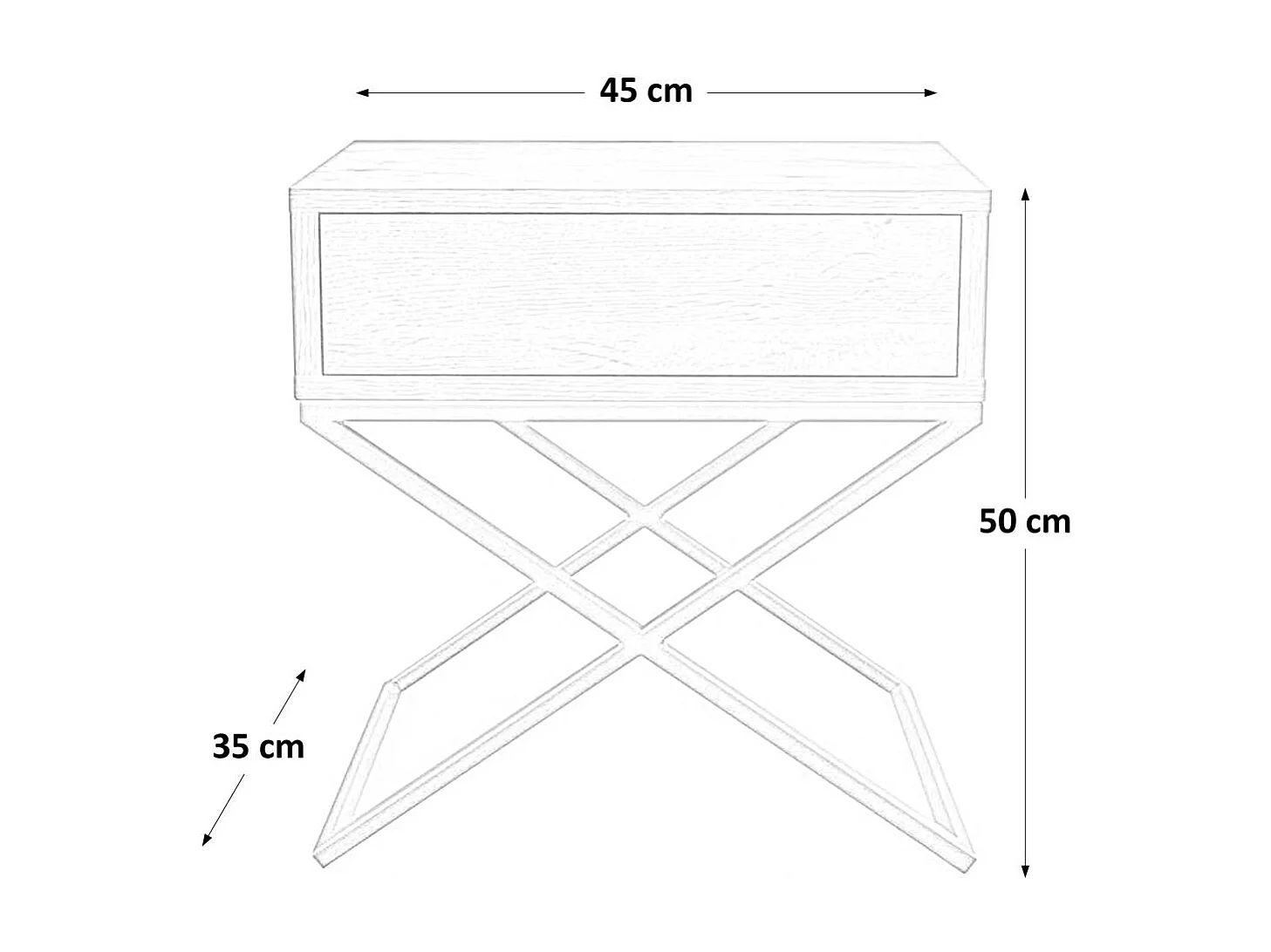 CONVERTIBLE Max 45/50/35 chêne Wotan
