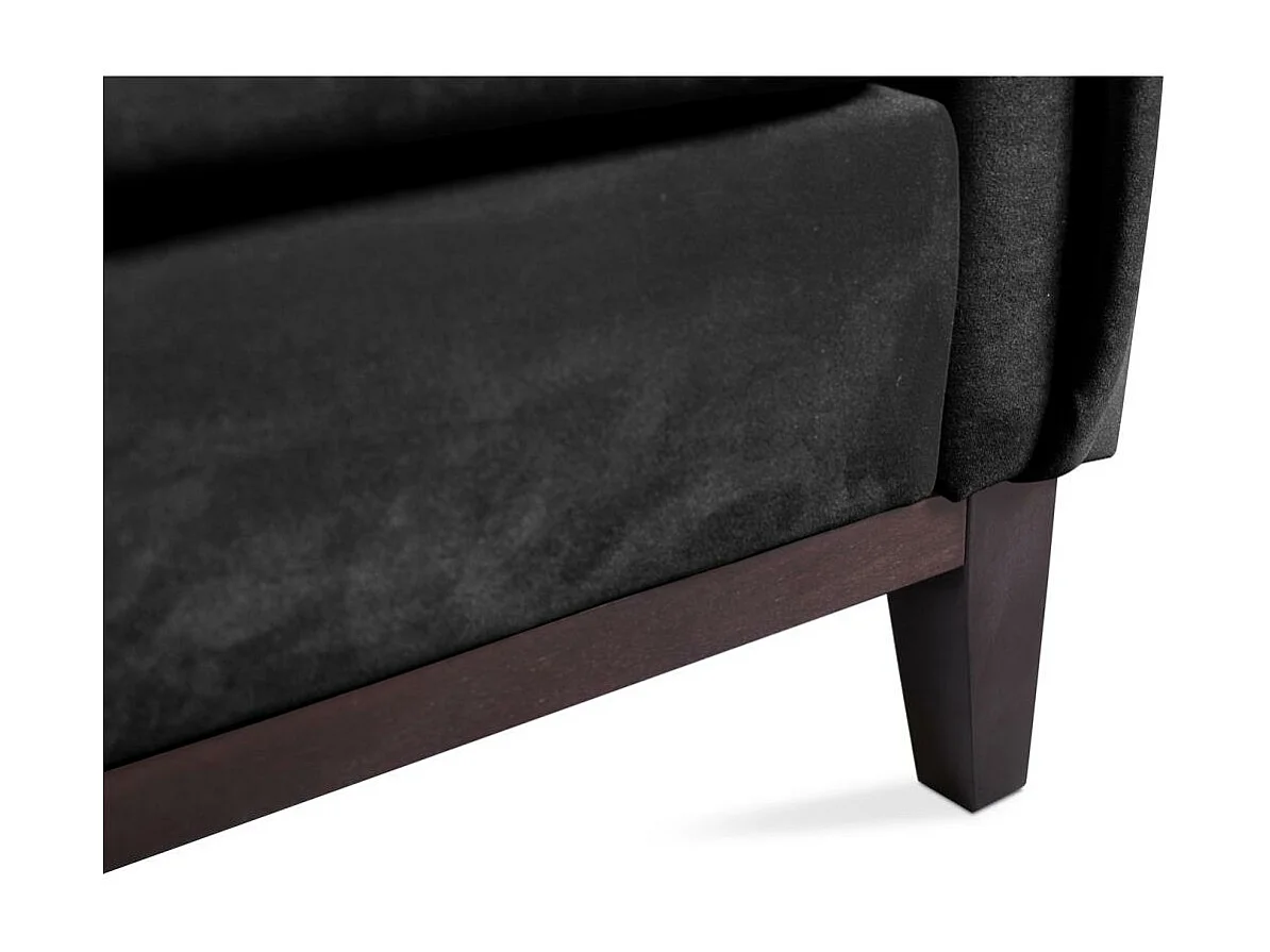 SOFA 3-SITZER Belweder Velours schwarz