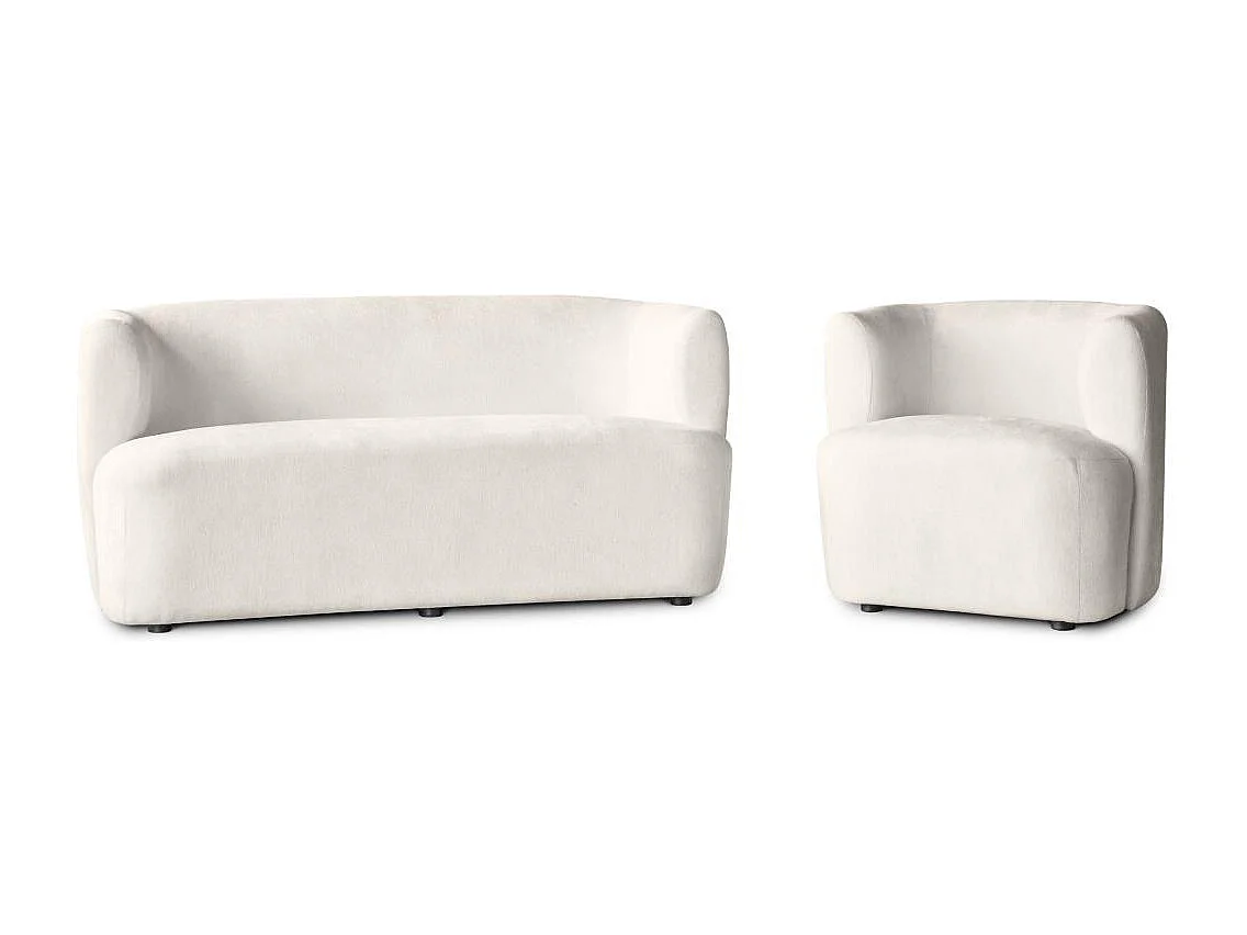 2-zitsbank Nori beige velours