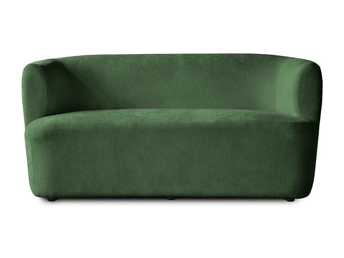 2-SITZER SOFA Nori dunkelgrün velour