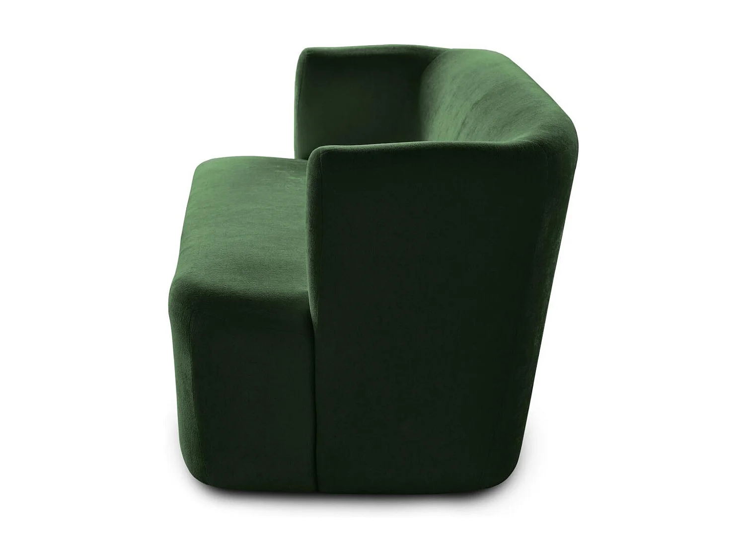 2-SITZER SOFA Nori dunkelgrün velour