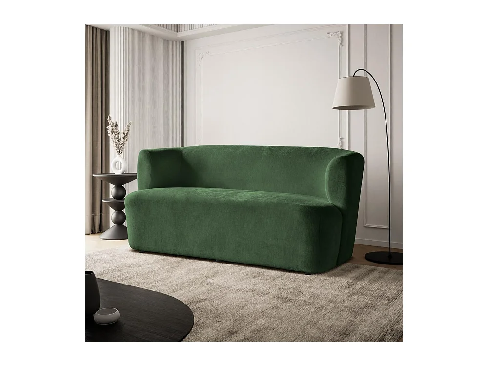 2-SITZER SOFA Nori dunkelgrün velour