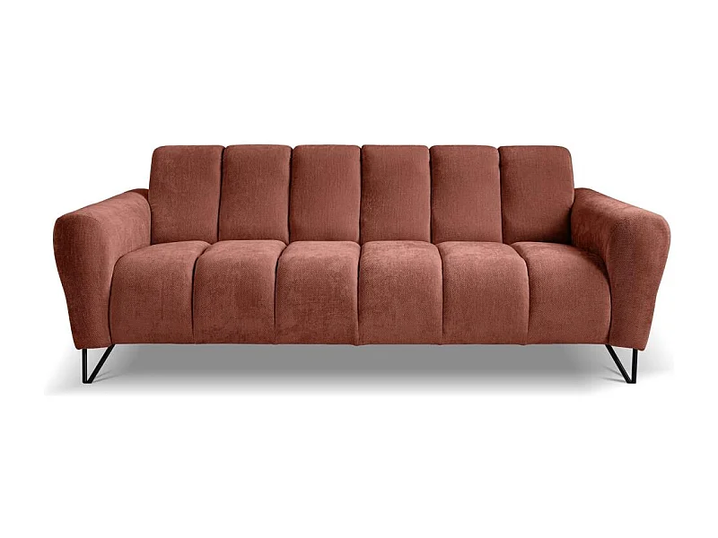 3-SITZER SOFA Volare mit Metallbeinen rot