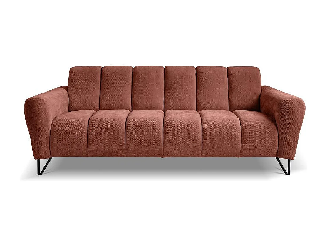 3-SITZER SOFA Volare mit Metallbeinen rot