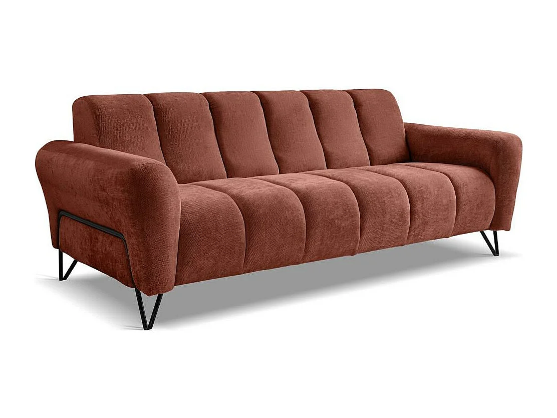 3-SITZER SOFA Volare mit Metallbeinen rot