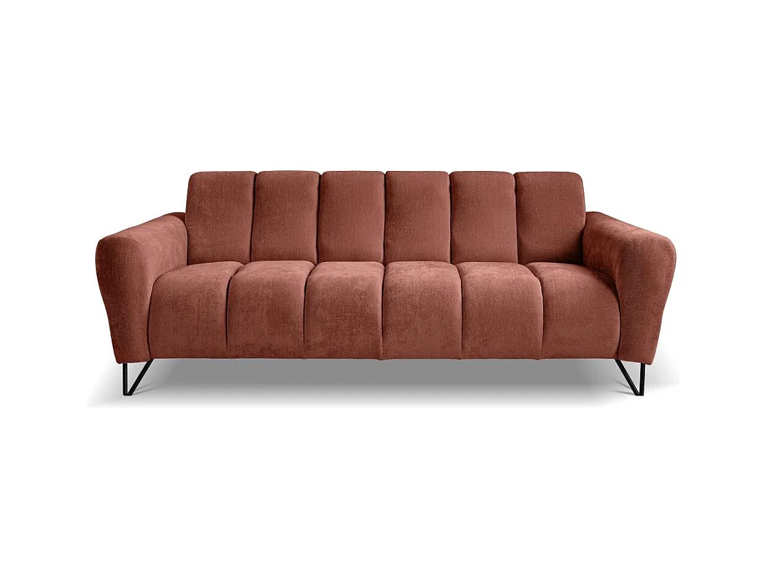 3-SITZER SOFA Volare mit Metallbeinen rot