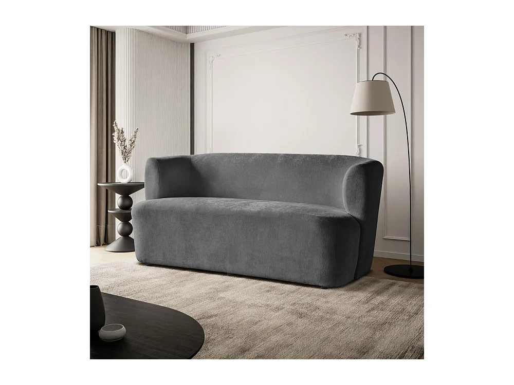 2-zitsbank Nori donkergrijs velours