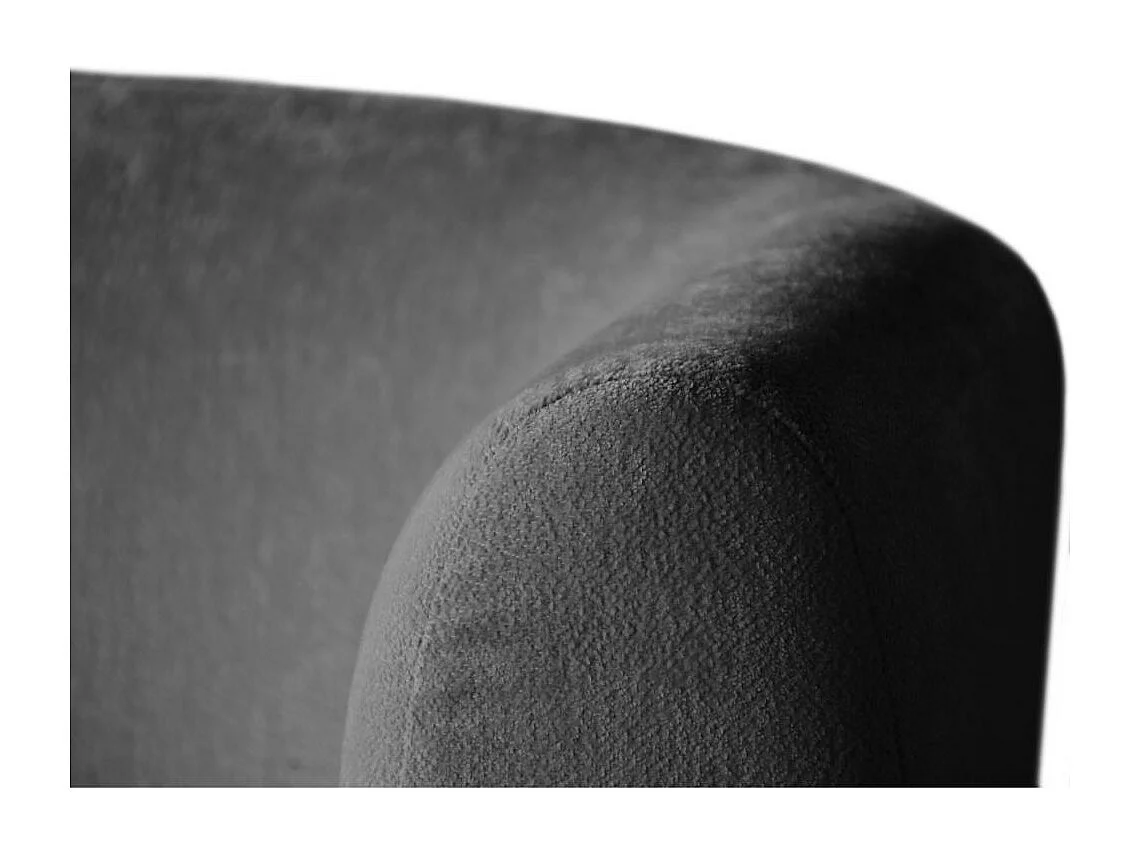 CANAPE 2 PLACES Nori gris foncé velours