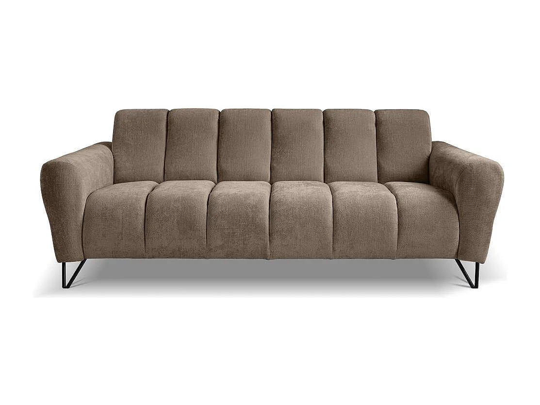 3-SITZER SOFA Volare mit Metallbeinen braun