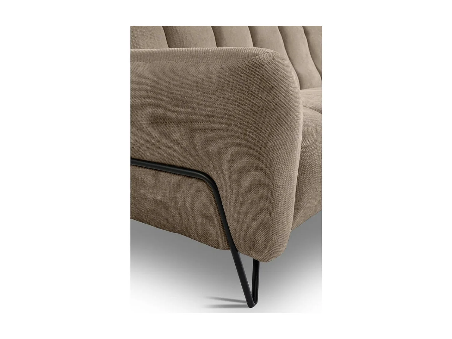 3-SITZER SOFA Volare mit Metallbeinen braun