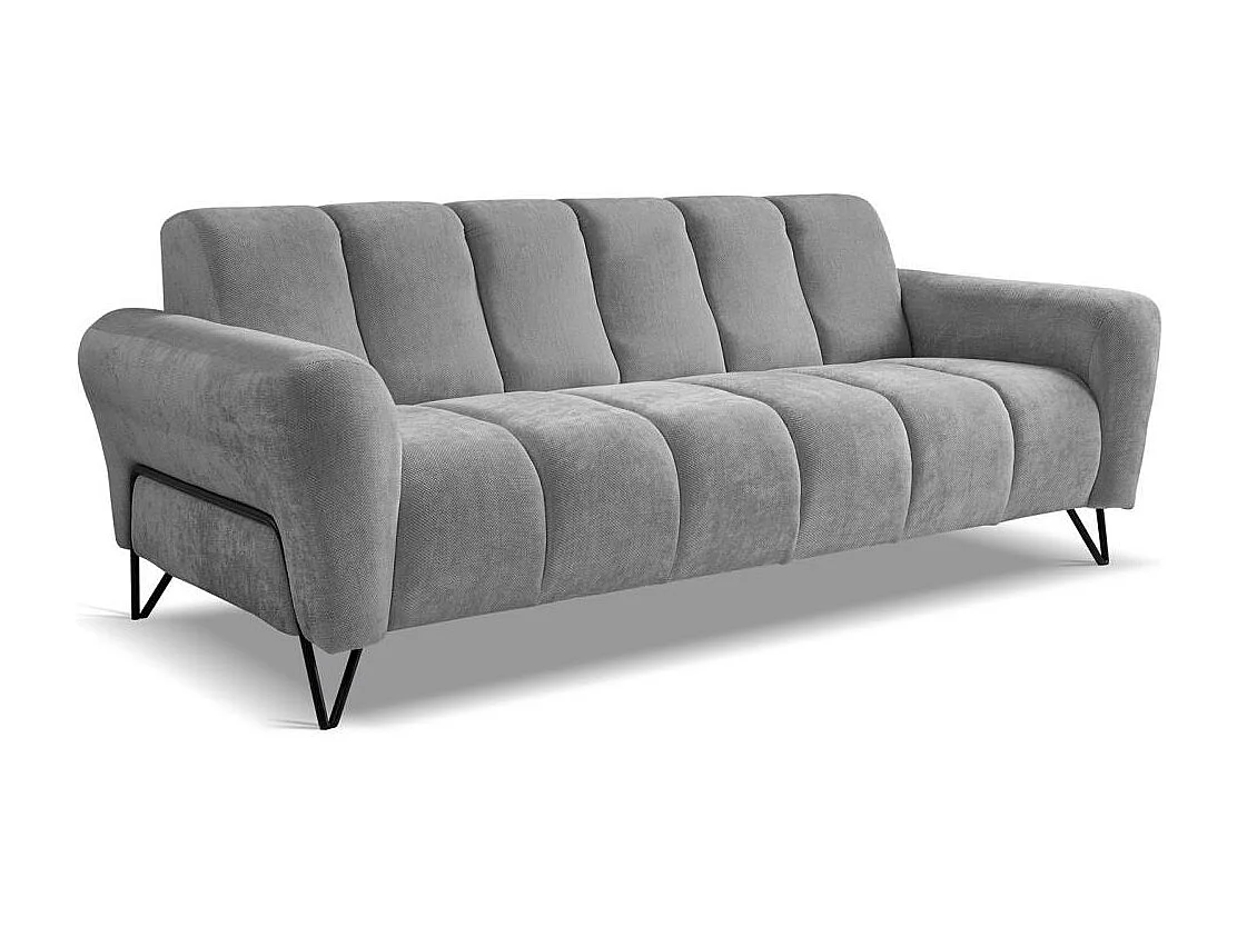 3-SITZER SOFA Volare mit Metallbeinen grau