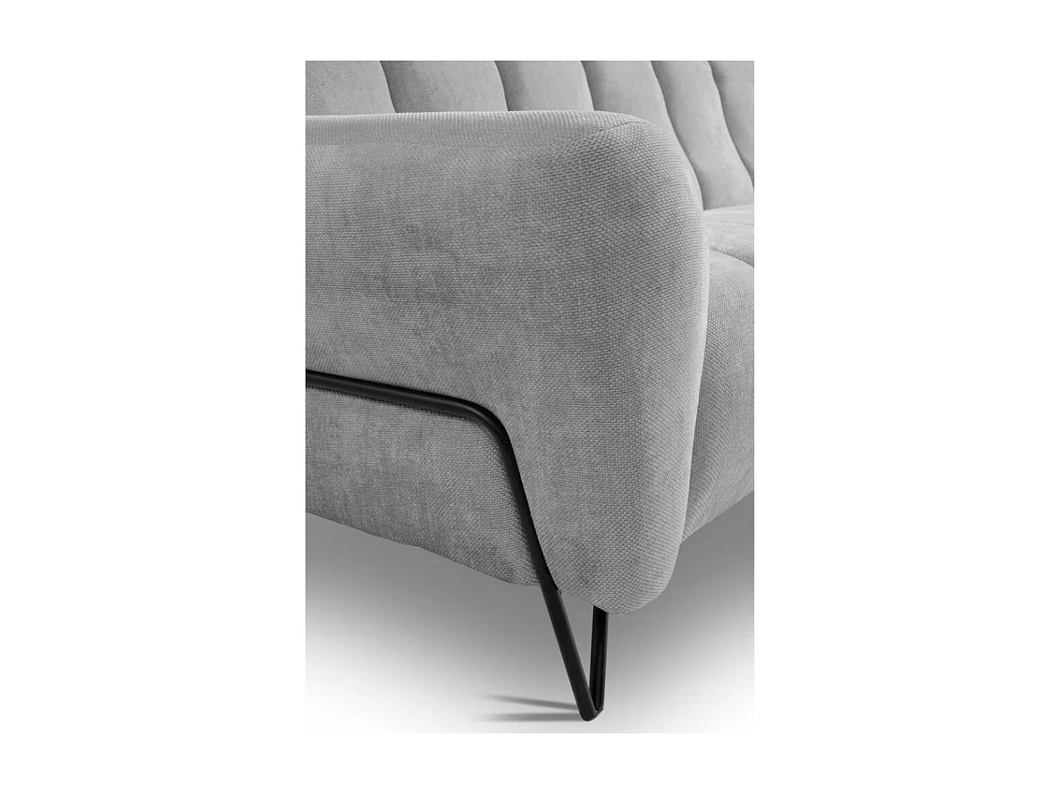 3-SITZER SOFA Volare mit Metallbeinen grau